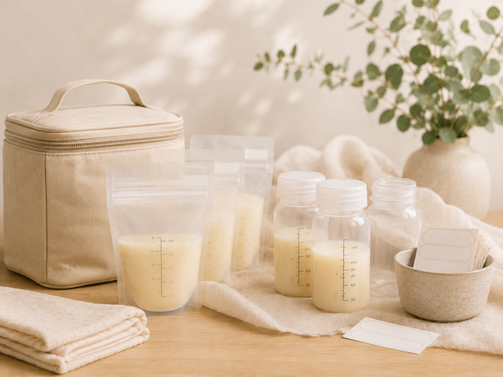 Pumping and milk storage kit
